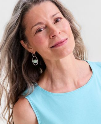 Women's Cotton Boat-Neck Sleeveless Top