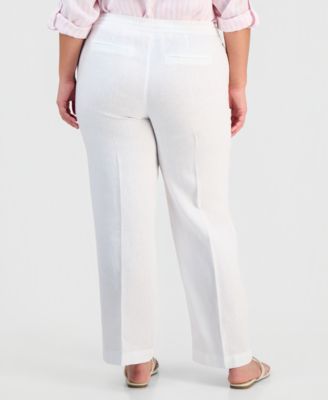 Plus Size 100% Linen Pants, Exclusively at Macy's