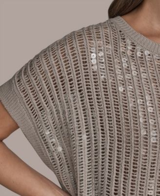 Women's Short-Sleeve Crewneck Sweater