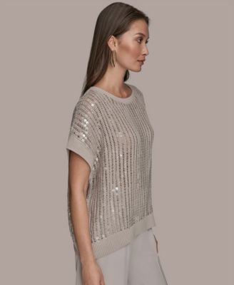 Women's Short-Sleeve Crewneck Sweater