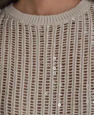 Women's Short-Sleeve Crewneck Sweater