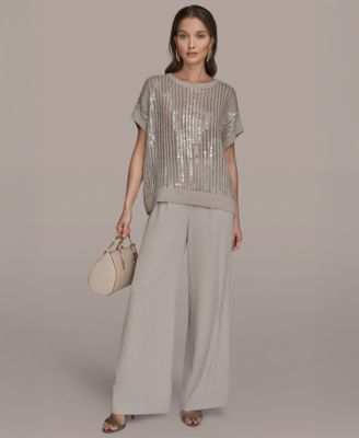 Women's Short-Sleeve Crewneck Sweater