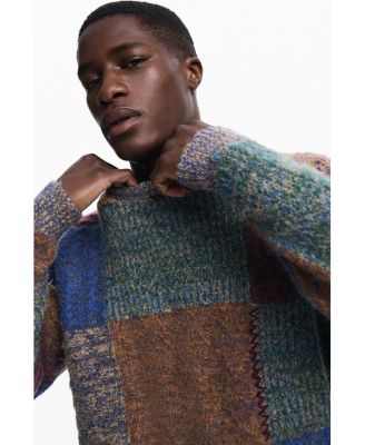 Men's Thick patchwork sweater