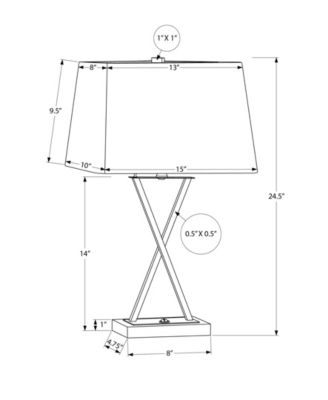 Lighting 25" Metal Table Lamp