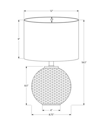 Lighting 19" Metal Table Lamp