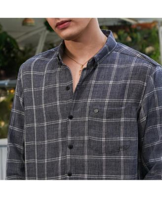 Men's Charcoal Grey BiGraph-Check Shirt