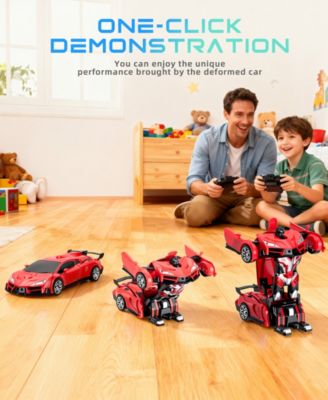 1:18 RC Transforming Robot Car with One-Click Deformation, 2.4GHz RC Car with LED Lights, 360&deg; Rotation & Demo Mode