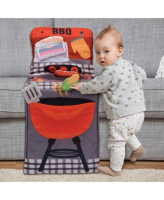 Interactive 2-n-1 Soft Toddler Hamburger/Barbeque Pillow Play Set
