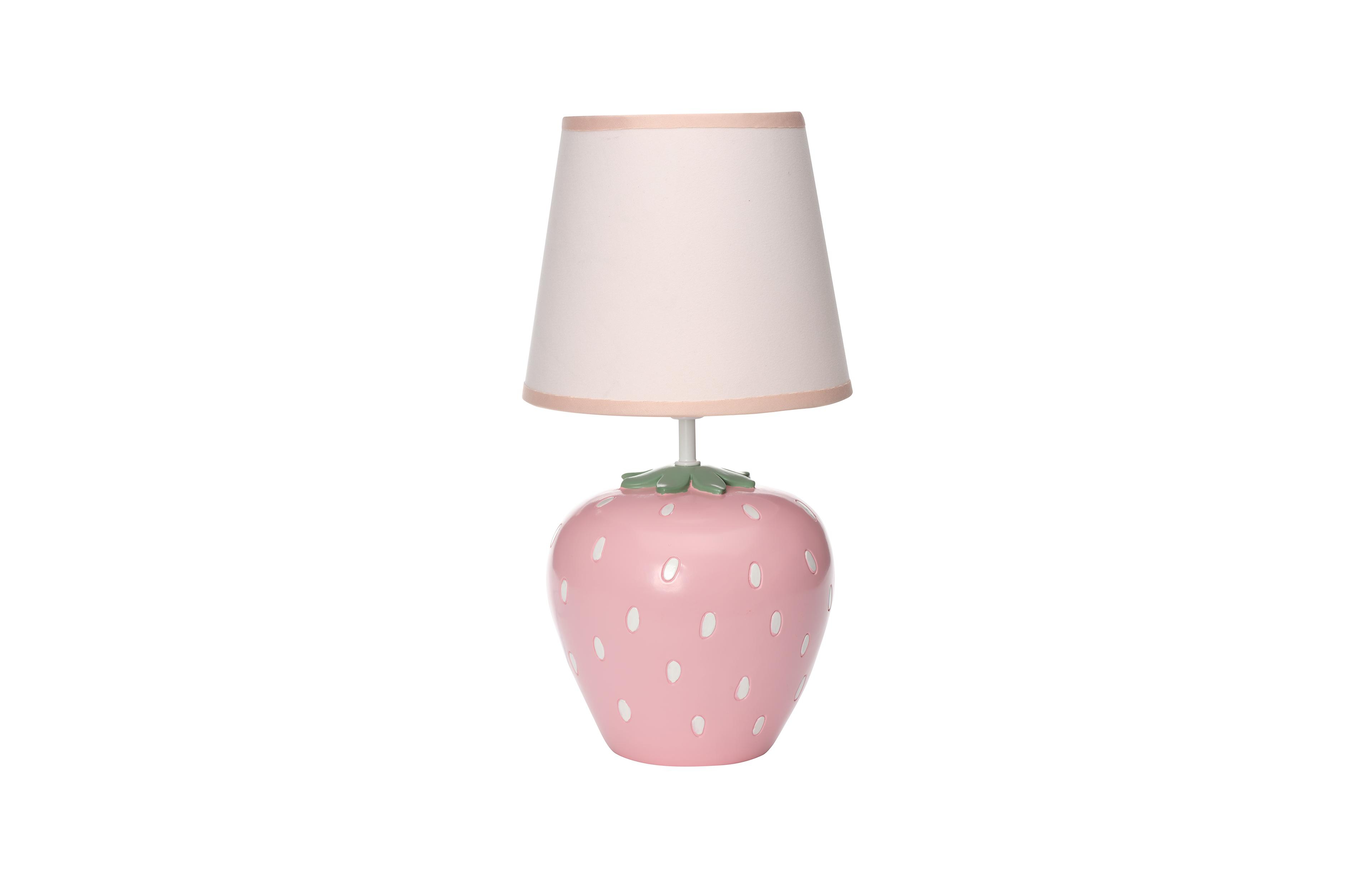 Bedtime Originals Flower Power Hand-Painted Custom Strawberry Lamp with Shade
