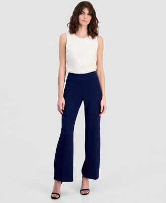 Petite Wide-Leg High-Rise Pants
