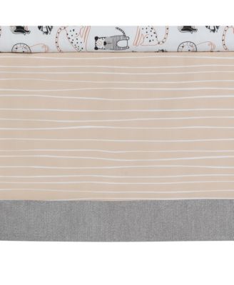 Baby Patchwork Jungle Animals 4-Piece Nursery Crib Bedding Set