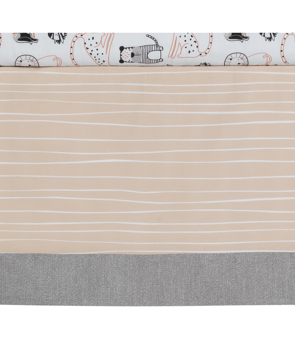 Lambs & Ivy Patchwork Jungle Animals 4-Piece Nursery Baby Crib Bedding Set