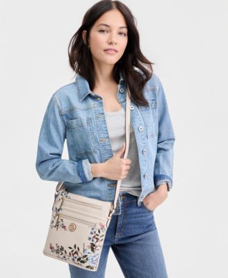 Floral North South Crossbody, Exclusively at Macy's 