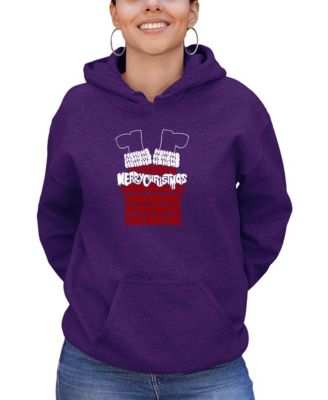Women's Chimney Santa Word Art Long-Sleeve Sweatshirt