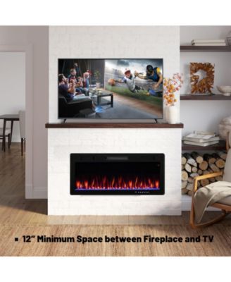 Fireplace 40 Inches Recessed and Wall Mounted for 2' x 6' Stud