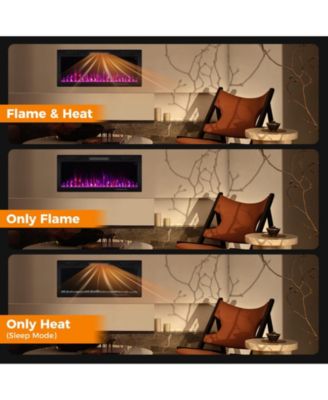 Fireplace 40 Inches Recessed and Wall Mounted for 2' x 6' Stud