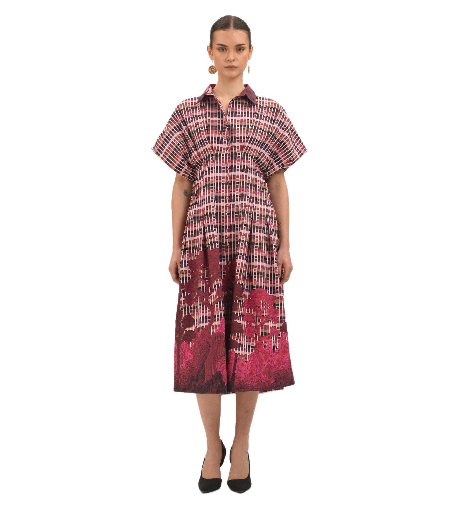 Women's Tartan Midi Dress