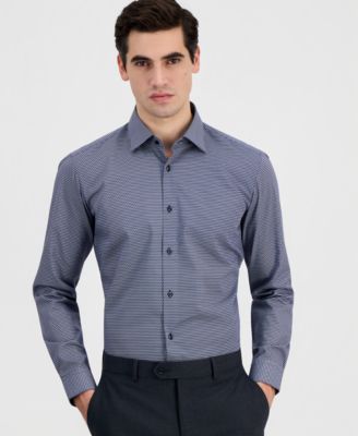 Men's Modern-Fit Circle Print Dress Shirt 