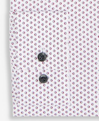 Men's Modern-Fit Circle Print Dress Shirt 