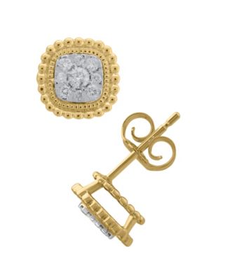 Macy's - Diamond Earrings (1/5 ct. t.w.) in 10K Yellow Gold