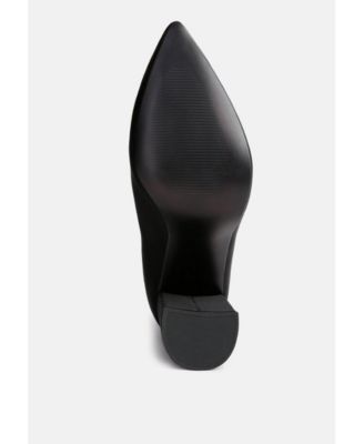 bobbettes block heeled microfiber boot