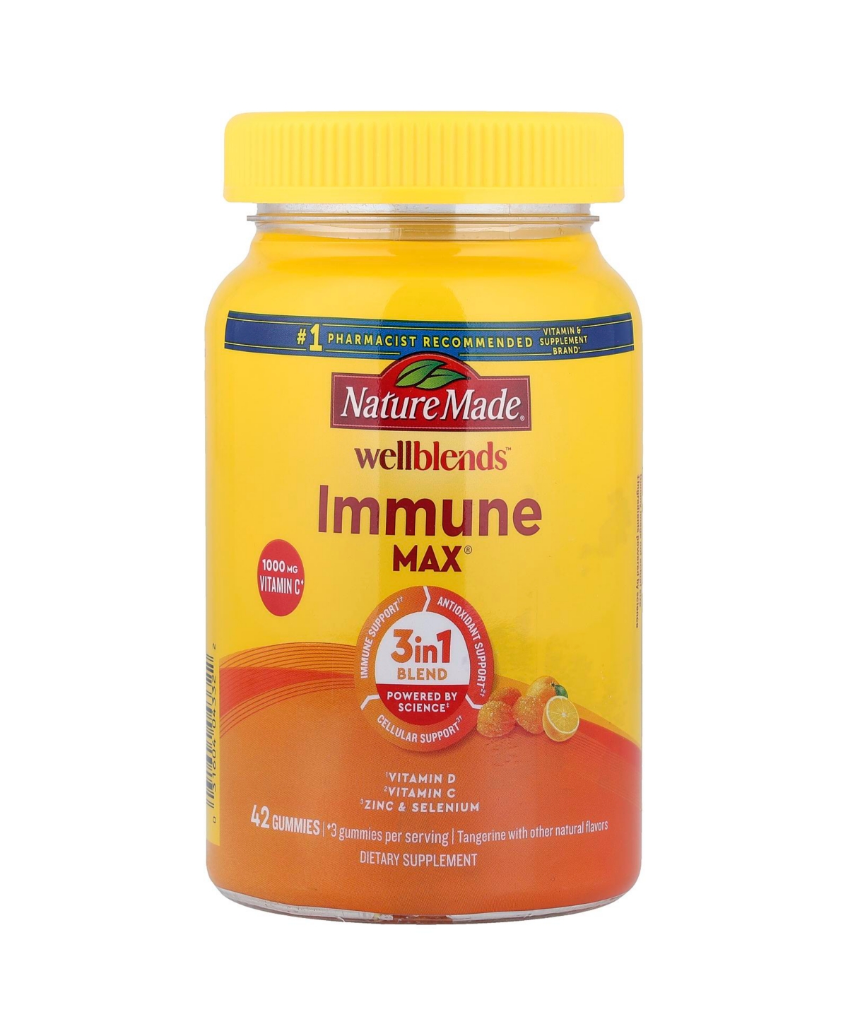 Nature Made Wellblends ImmuneMax Gummies Tangerine