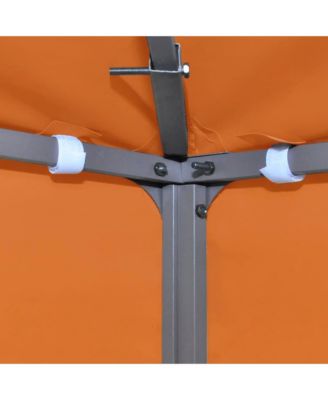 Gazebo Canopy Orange Polyester with PVC coating 9.8 x 13.1 ft