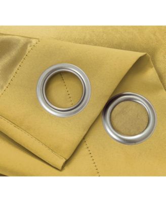 RT Designer Collection Anchorage Blackout Grommet Luxurious Modern Design Curtain Panel 54" x 95" Yellow