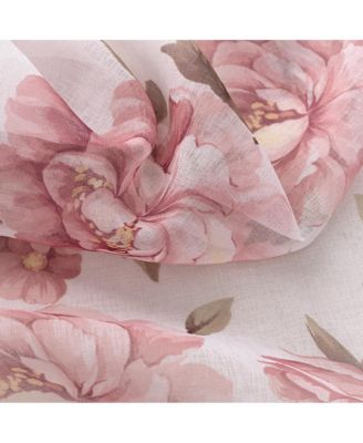 Ellie Doily Grommet Light Filtering Window Curtain Panel for Bedroom 54" x 95" Rose