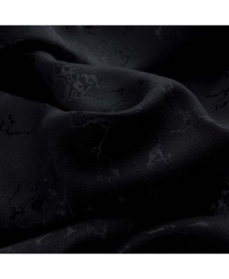 RT Designer Collection Cosmo Shimmer Jacquard 2 Pack Grommet Curtain Panel Pair 36" x 84" Black