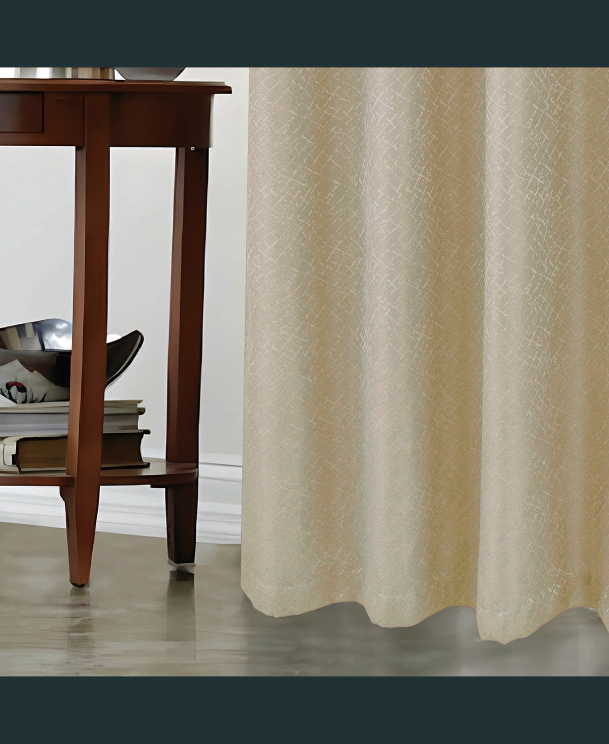 Rt Designer Collection Cassi Shimmer Jacquard 2 Pack Grommet Curtain Panel Pair 36" x 84" Taupe