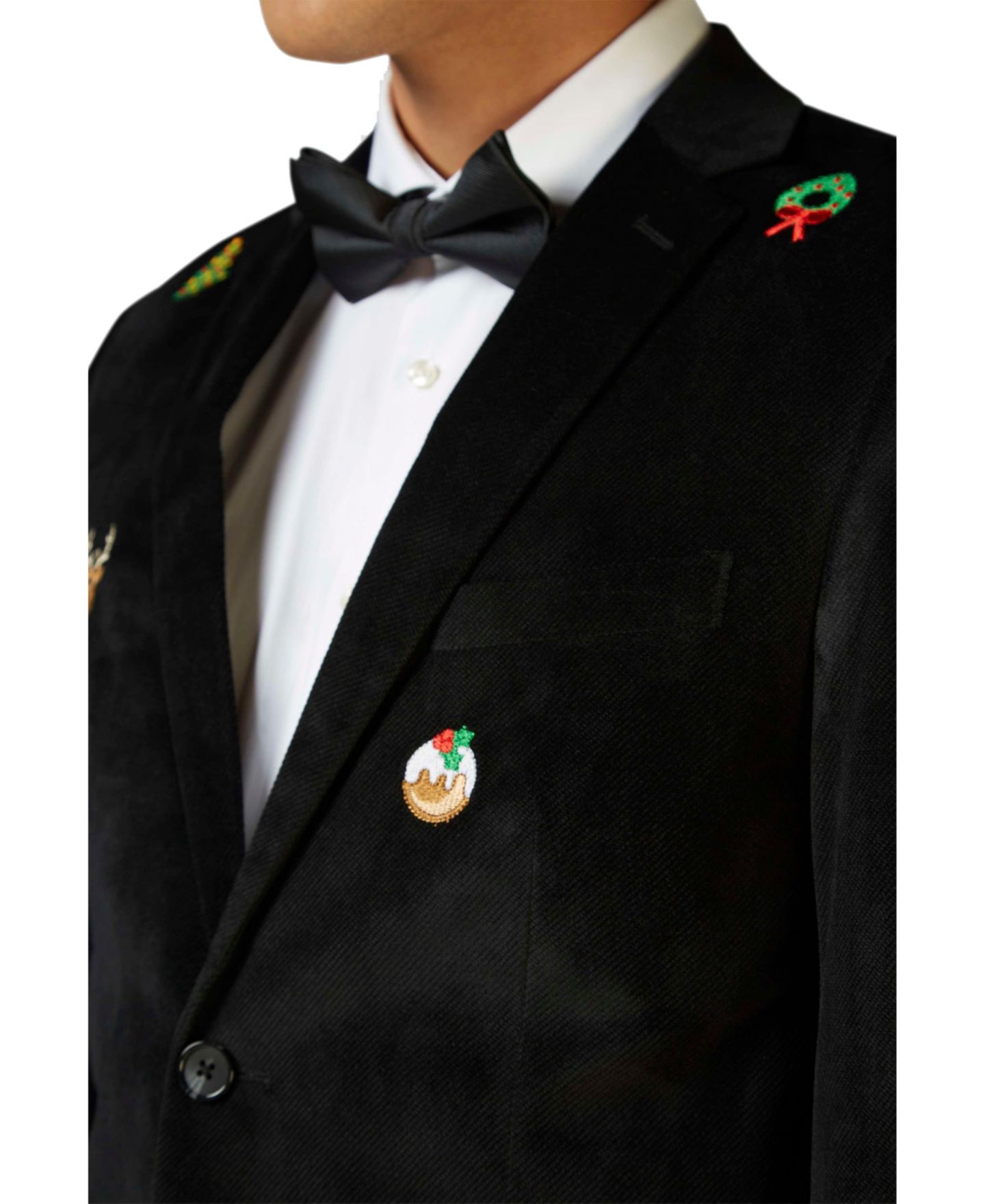 Мужская куртка OppoSuits Deluxe Icons Xmas Parties Stylish Jacket., цвет: Чёрный — фото 4