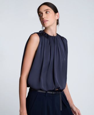 Women's Bubble Hem Sleeveless Top