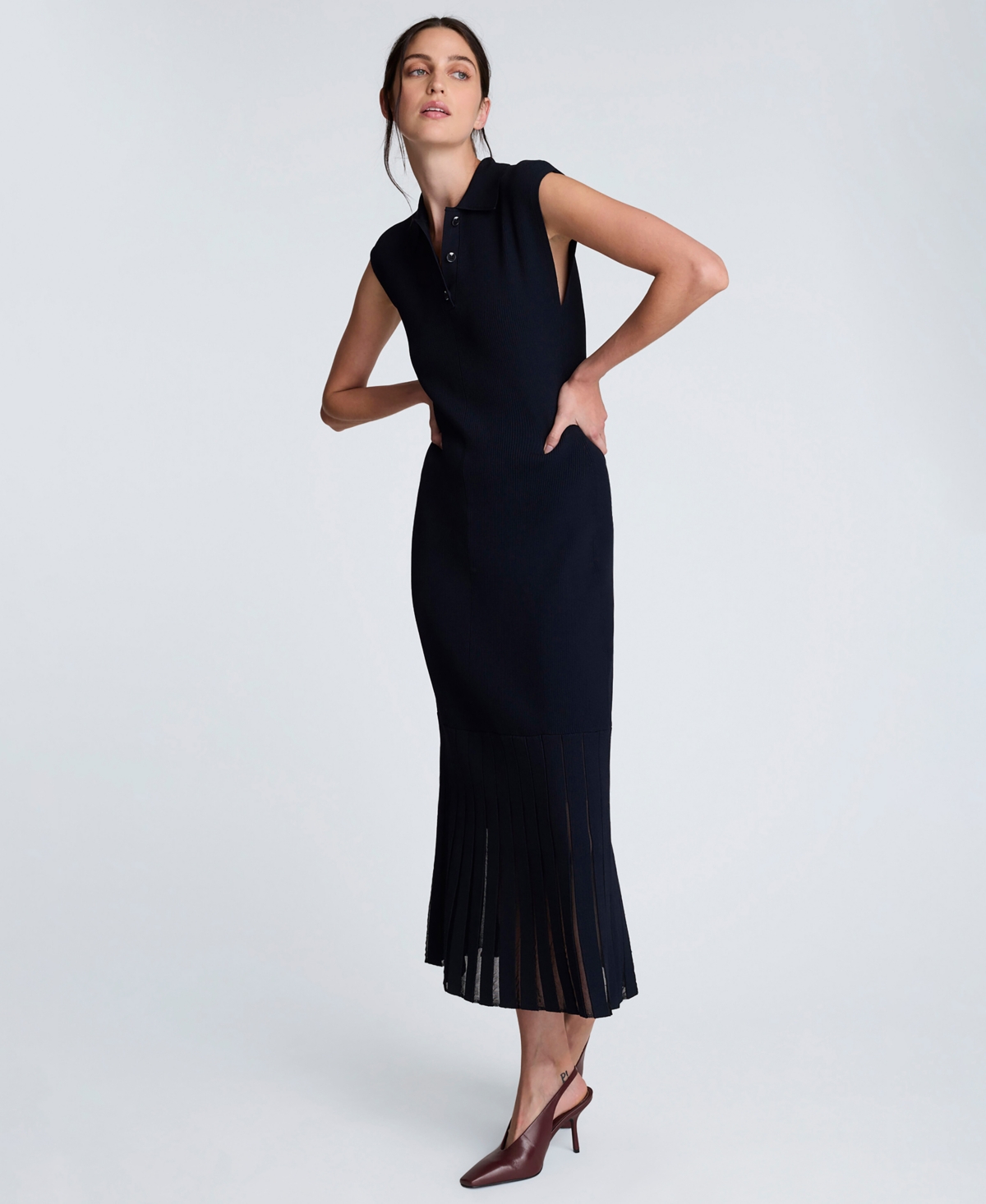 Kenneth Cole Women's Polo Neck Sweater Dress