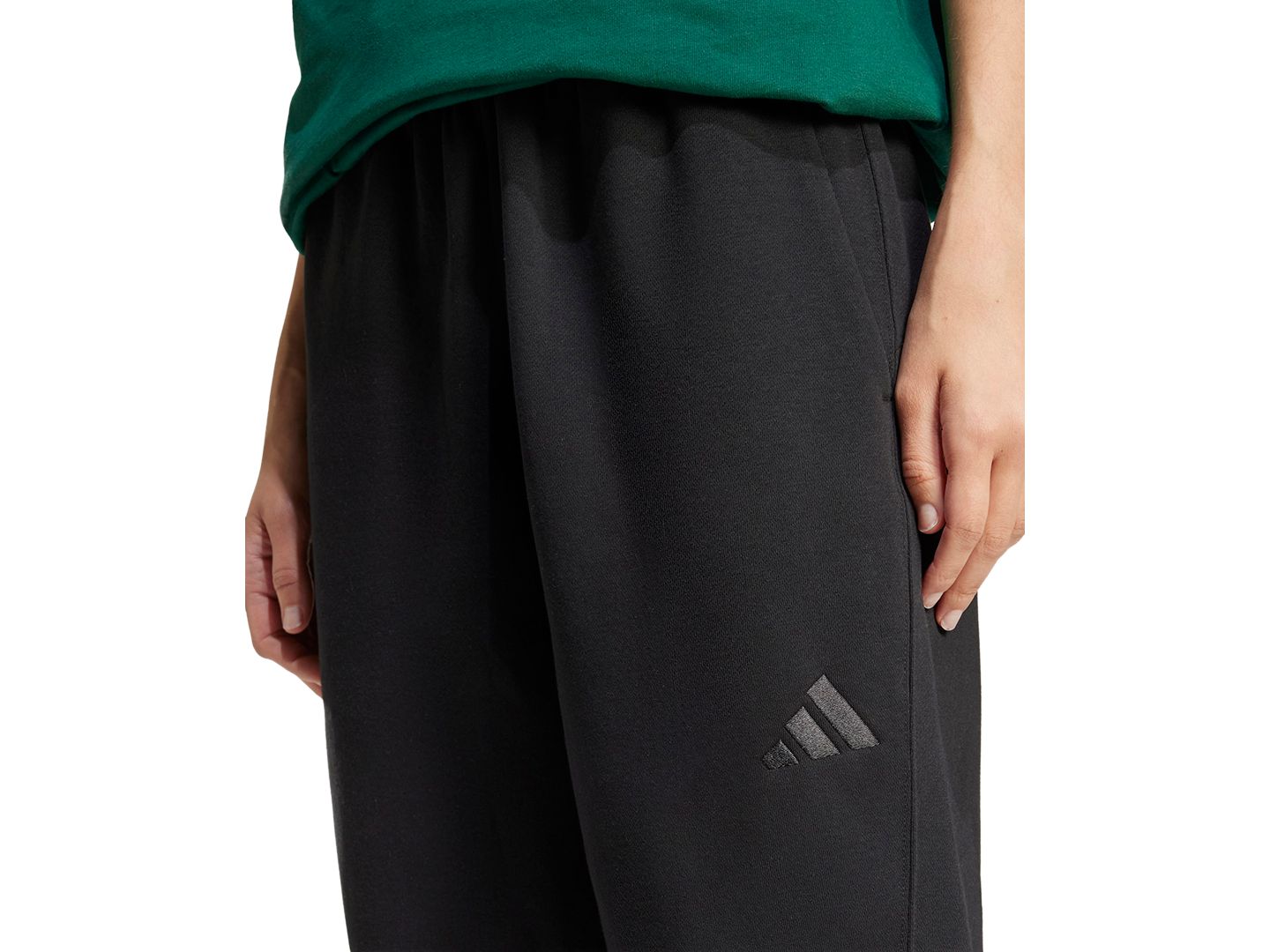 Женские брюки adidas All Season Loose Drawstring, цвет: Чёрный — фото 3
