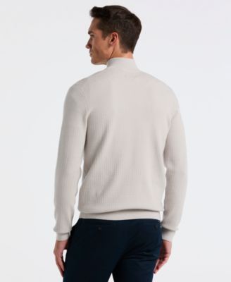 Men's Long-Sleeve Ottoman Quarter-Zip Sweater