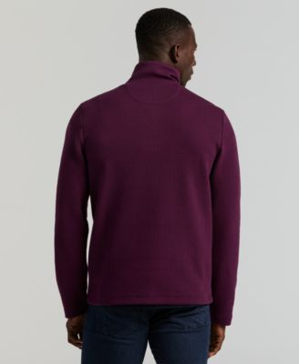 Men's Long-Sleeve Textured Quarter-Zip Sweater