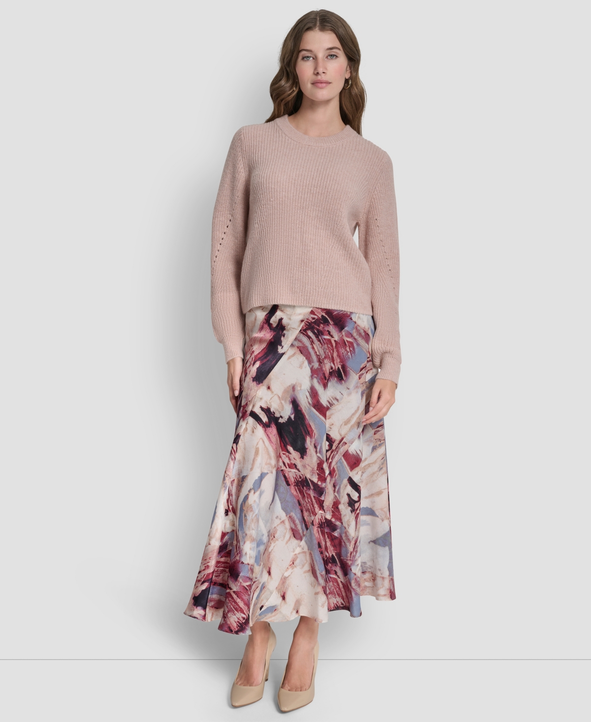 Dkny Women's Long-Sleeve Round Neck Sweater