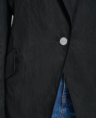 Women's Collared Button Front Blazer