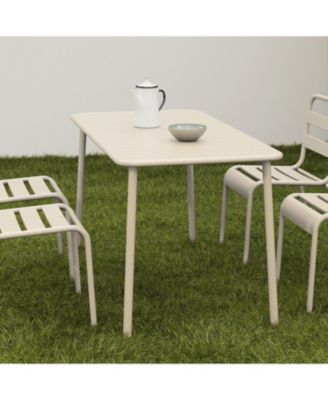 Set of 1   with 4 chairs Sella Long Outdoor Dining Table