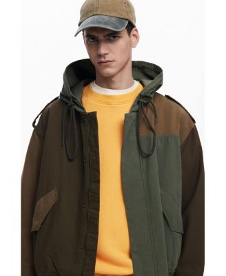 Men's Hooded jacket with patches