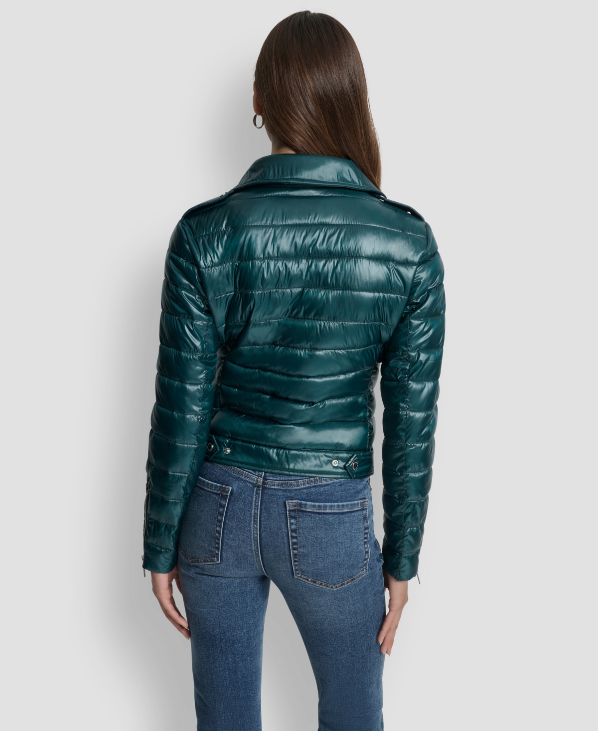 Dkny Jeans Women's Lightweight Zip-Front Puffer Jacket