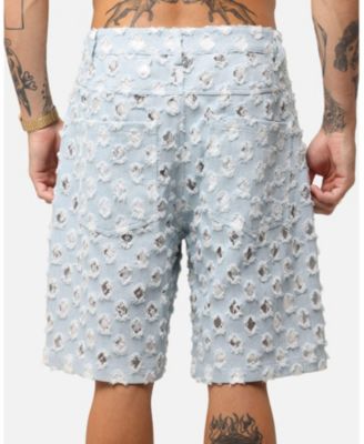 Men's Lace Textured Denim Jorts