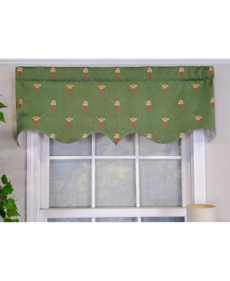 Modern Design Classic Flower Pot Regal Style Window Valance.
