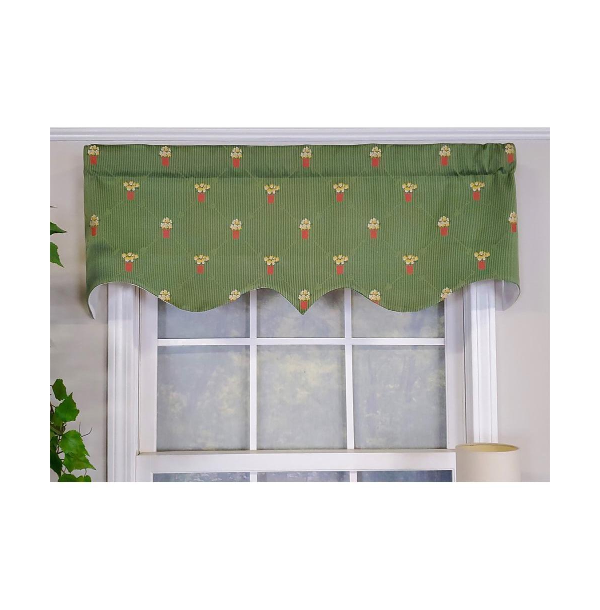 Rlf Home Modern Design Classic Flower Pot Regal Style Window Valance.