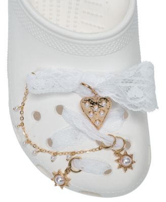 Jibbitz Laces and Faux Pearl Charms Kit from Finish Line
