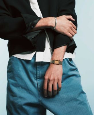 Women's 'Virgil Tethered' Gold Stainless Steel Mesh Watch, 20mm