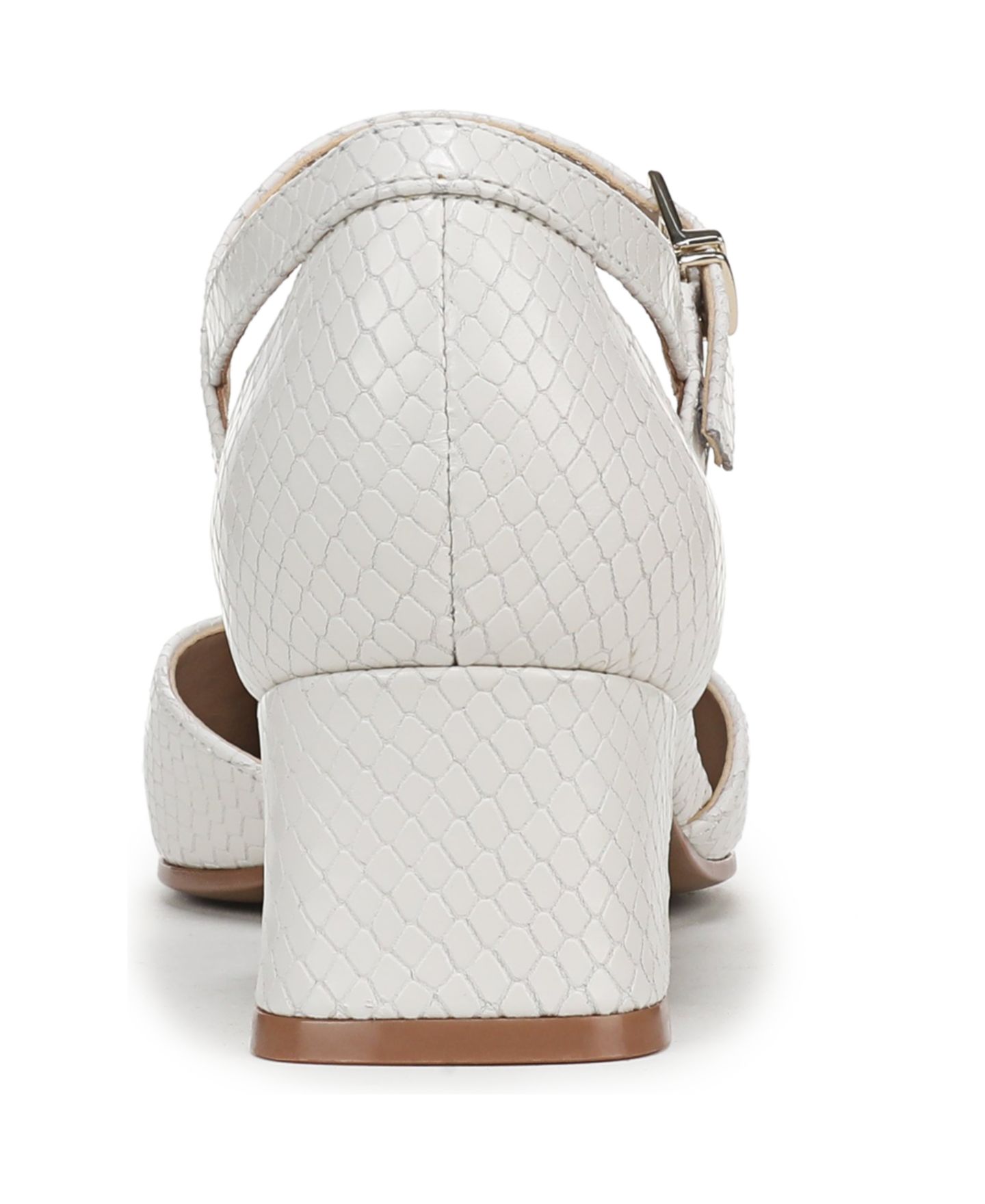 Женские туфли Naturalizer Maddox Block Heel Ankle Strap Pumps, цвет: Белый змеиный с принтом искусственная кожа — фото 3
