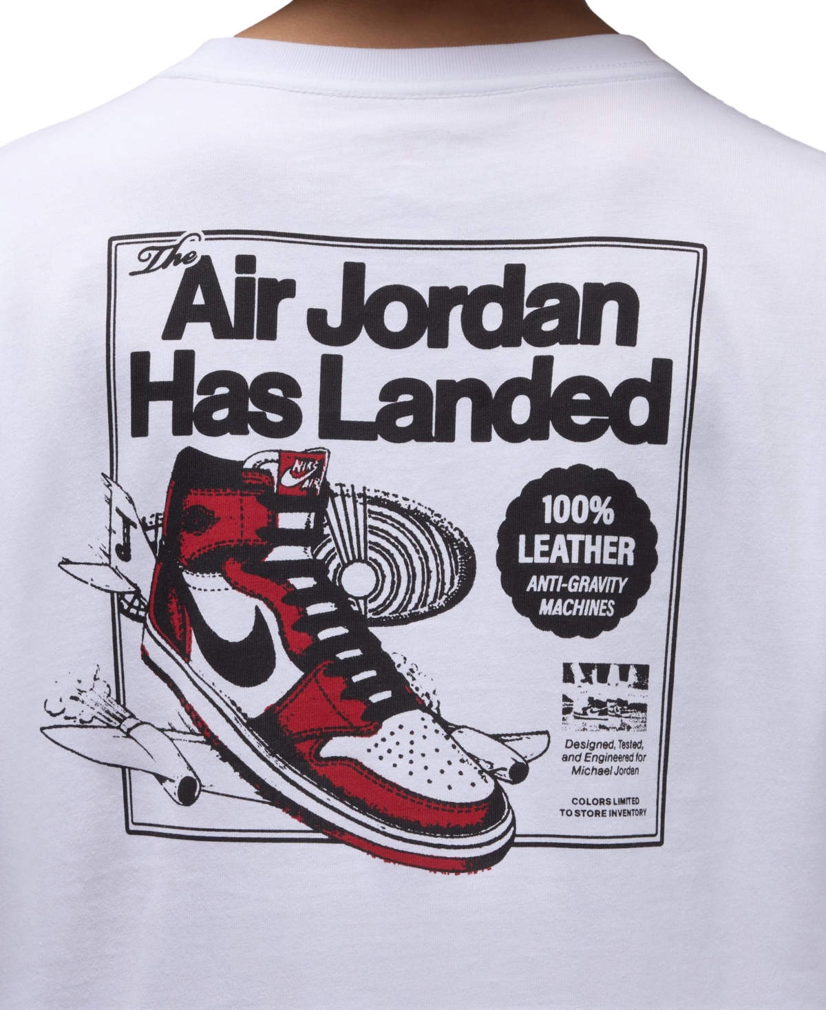 Jordan Air Big Boys 8-20 Crewneck T-shirt In White