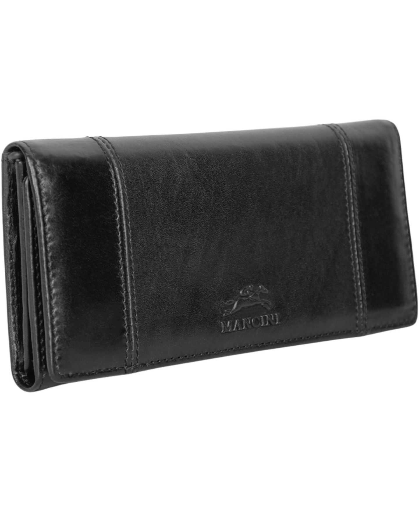 Женский кошелёк Mancini Pelle D'oro RFID Secure Trifold Wallet, цвет: Чёрный — фото 2